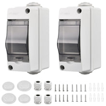 2er Set IP65 Sicherungskasten Aufputz 1-reihig 2 Module