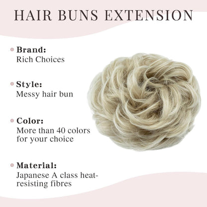 Voluminöser Dutt Haarteil Echthaar – Aschblond Bleichblond