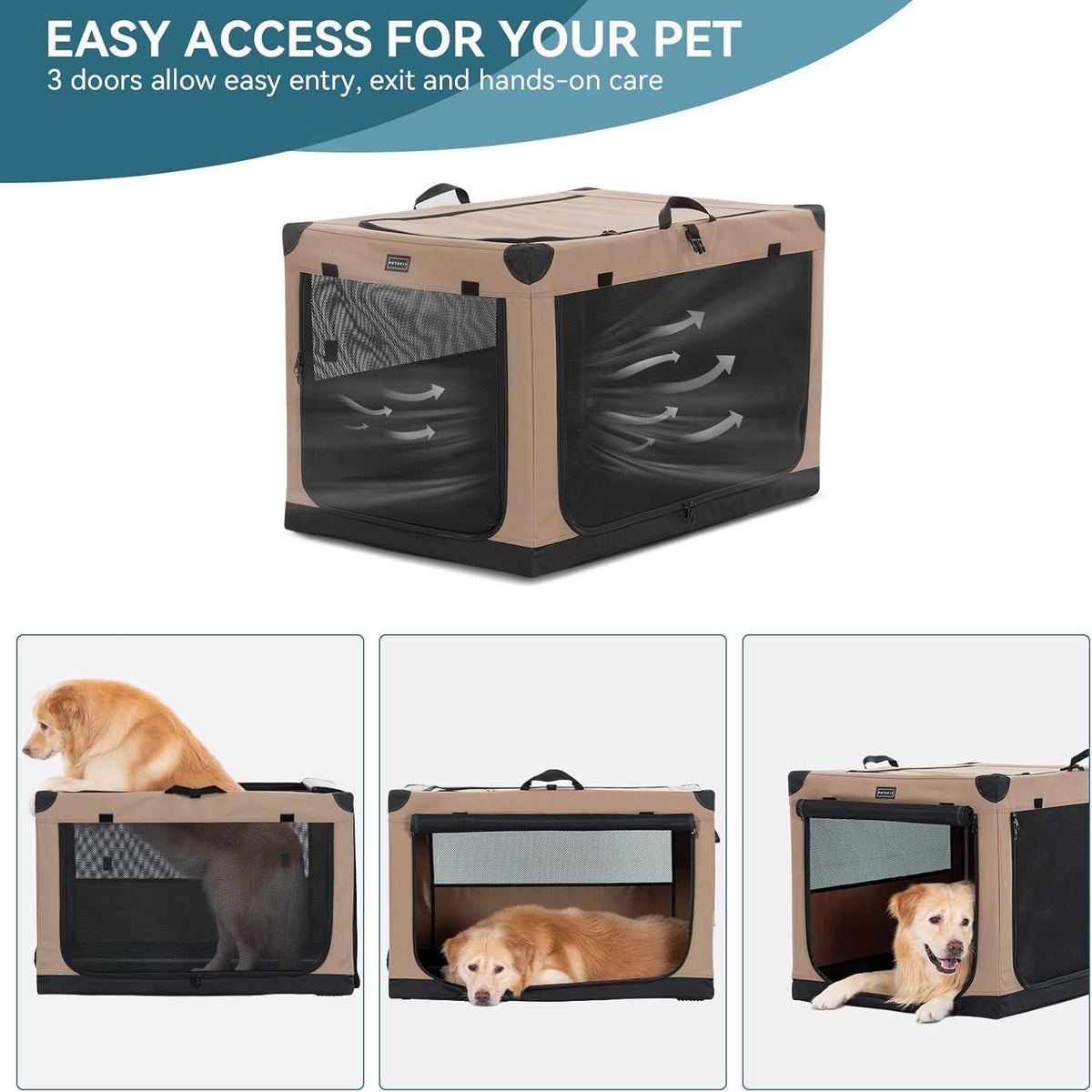 Faltbare Hundebox mit Stoffbezug – Sicher & Komfortabel für Reisen