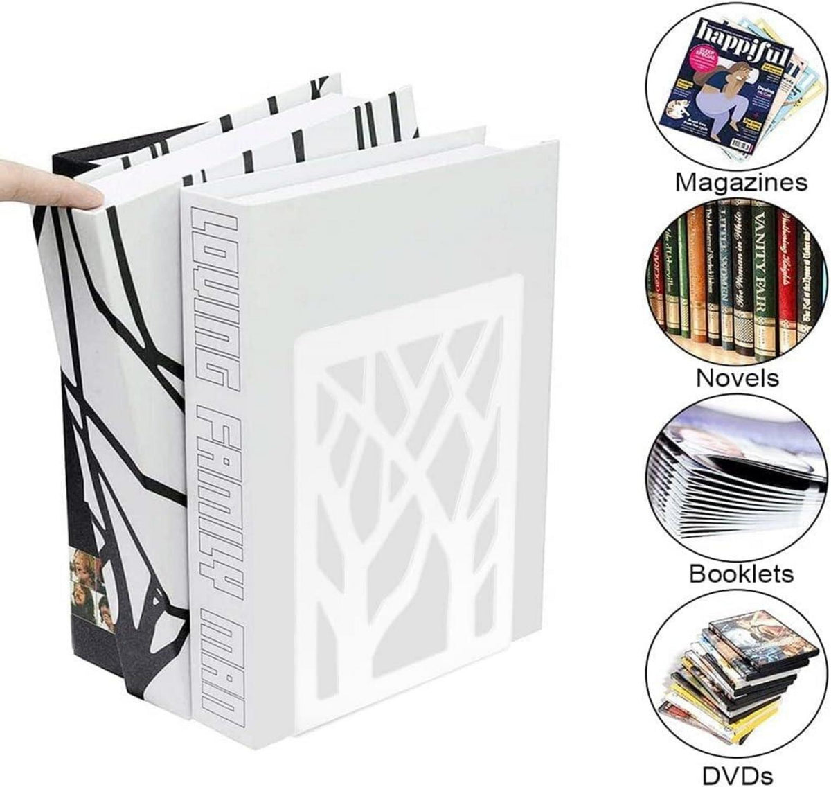 Buchstützen Metall Weiß 1 Paar 12x9x16cm für Regal Home Office