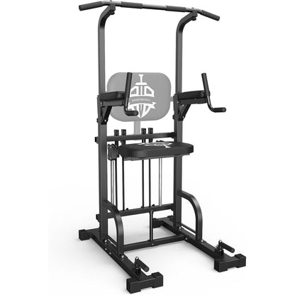 Power Tower Klimmzugstation Dip-Station Heimtrainer 204kg belastbar
