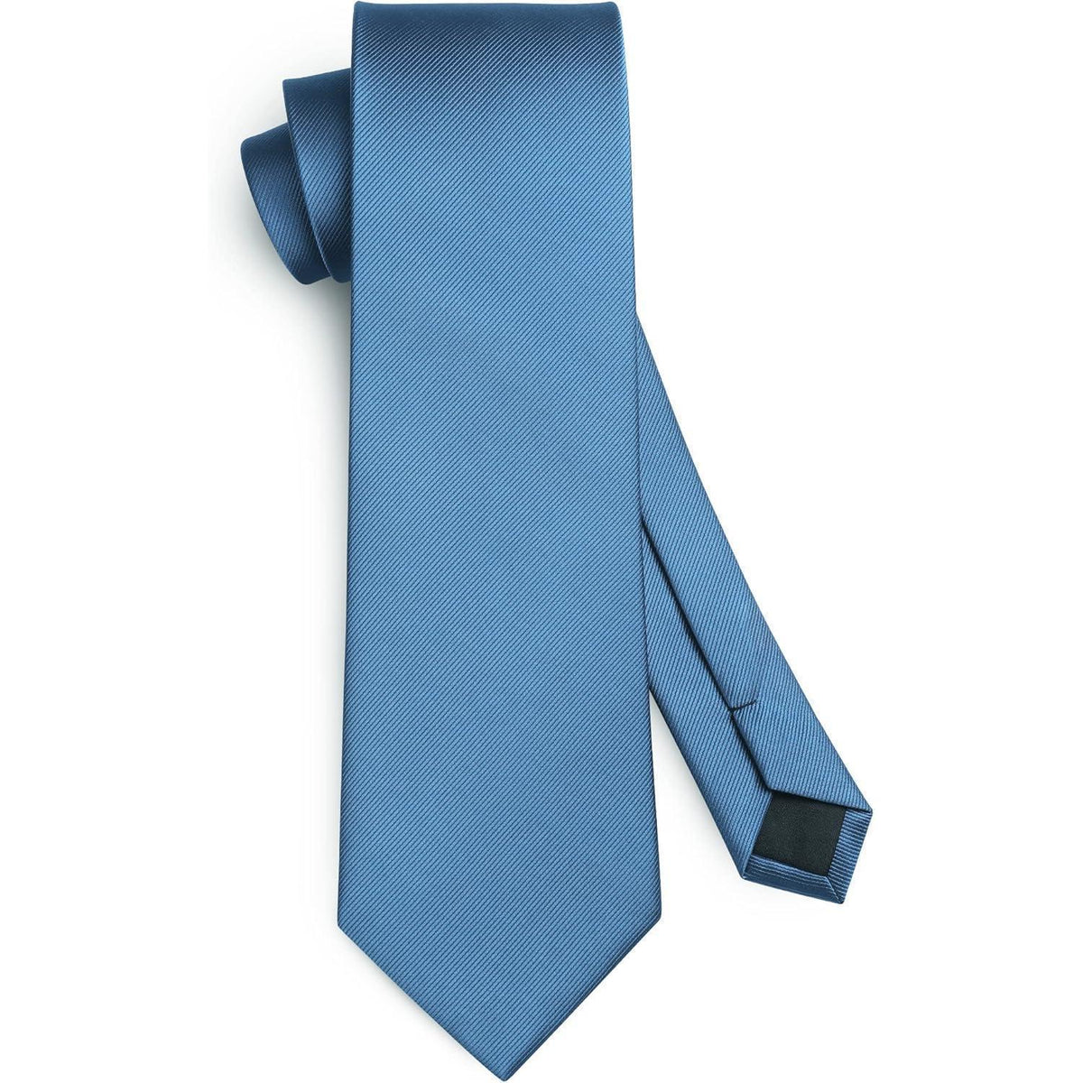 Krawatten-Set Herren mit Einstecktuch, einfarbig, Blau