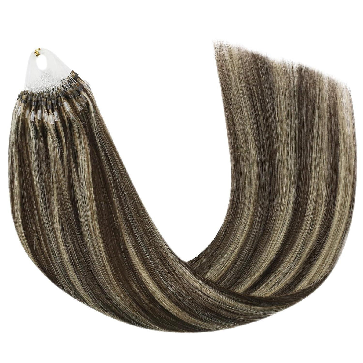 Blond Echthaar Microring Extensions #P4/27 50cm