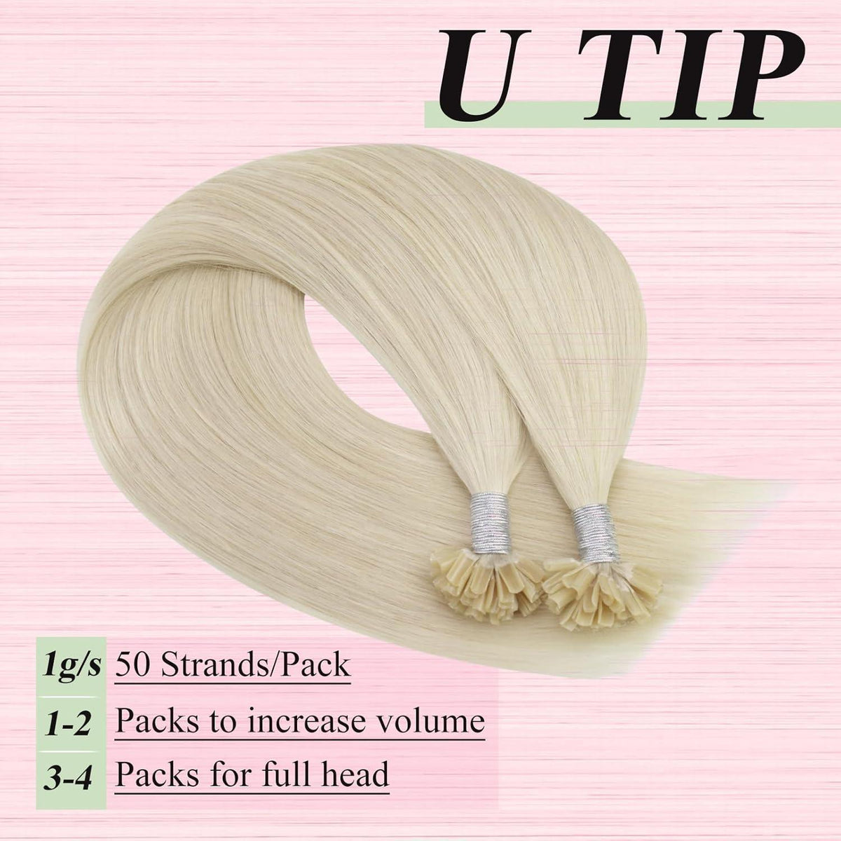 Echthaar Bonding Extensions Blond 35cm – Platinblond