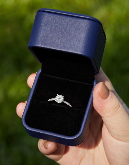 Verlobungsring Damen 1 Karat Moissanite Diamant 925 Silber VVS1