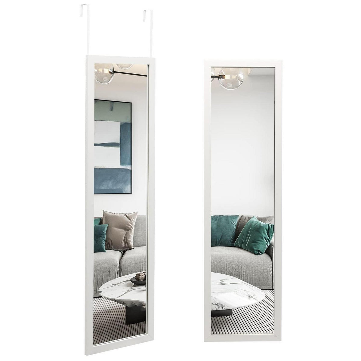 Ganzkörperspiegel Wand & Tür – Modern, 119x33cm mit Haken