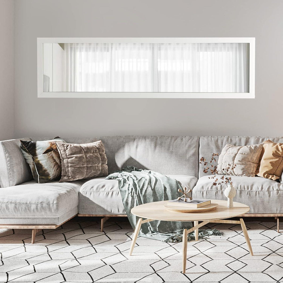 Ganzkörperspiegel Wand & Tür – Modern, 119x33cm mit Haken
