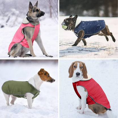Hundemantel Winterjacke Pink XXL wasserdicht Fleece-lined Klettverschluss
