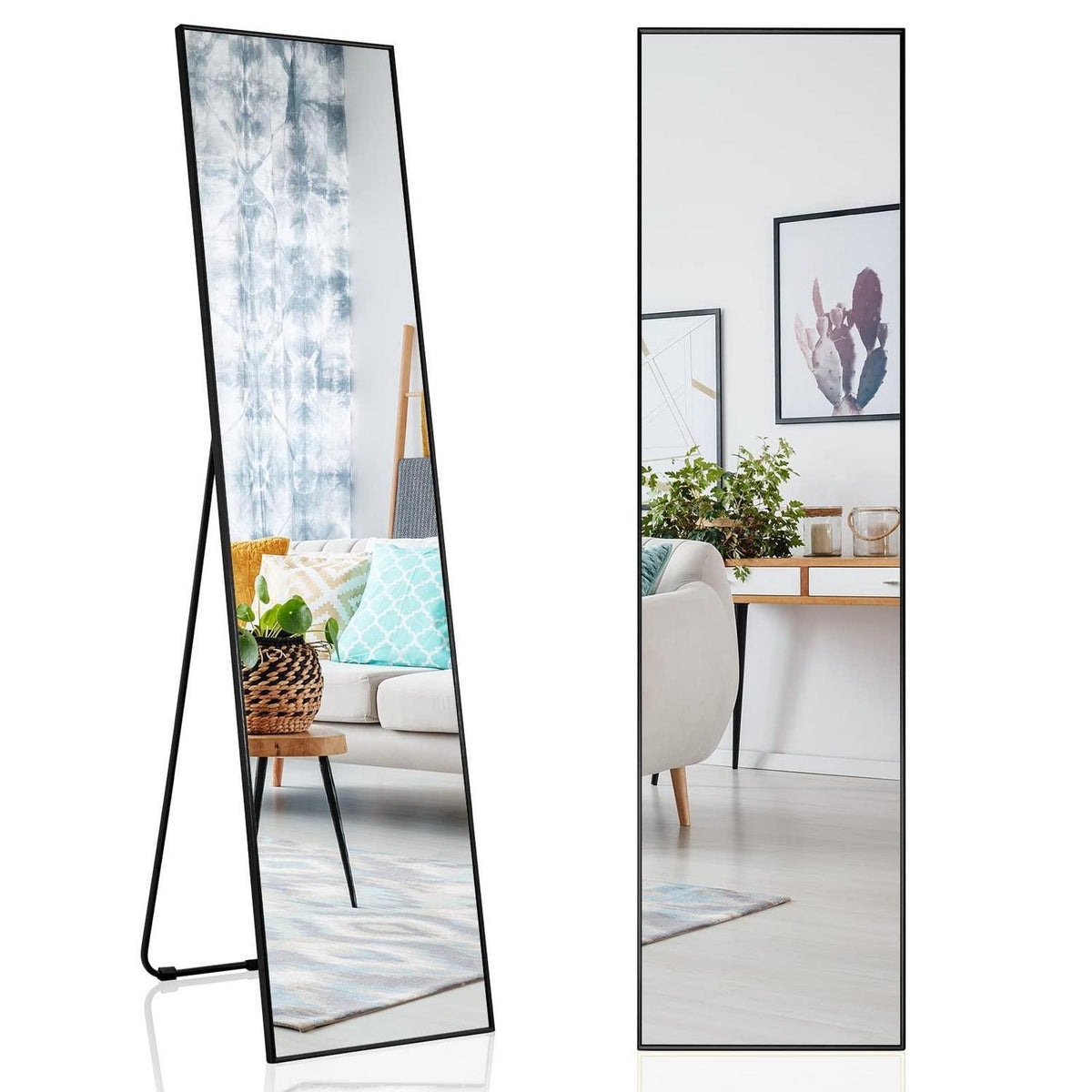 Ganzkörperspiegel 160x40cm – Stand- & Wandspiegel mit Aluminiumrahmen