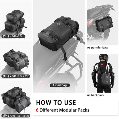 Motorrad Sitztasche Wasserdicht 8/15/30L Gepäckträger Tasche