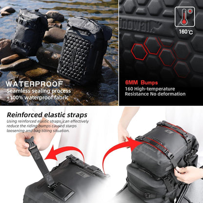 Motorrad Sitztasche 15L Wasserdicht – Gepäckträger & Satteltasche