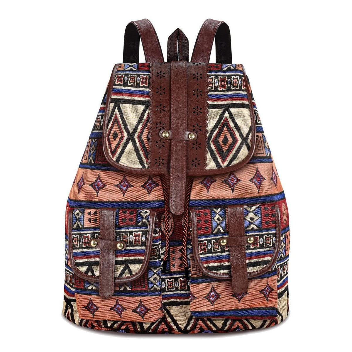 Damen Rucksack Hippie Stil – Bunter Freizeitrucksack für Schule & Reisen