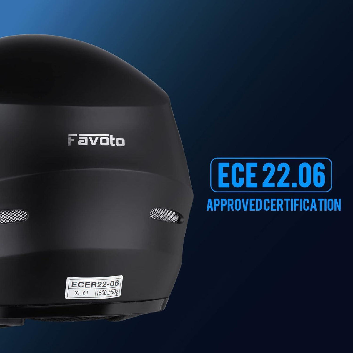 Integralhelm Motorradhelm ECE 22.06 zertifiziert L Schwarz