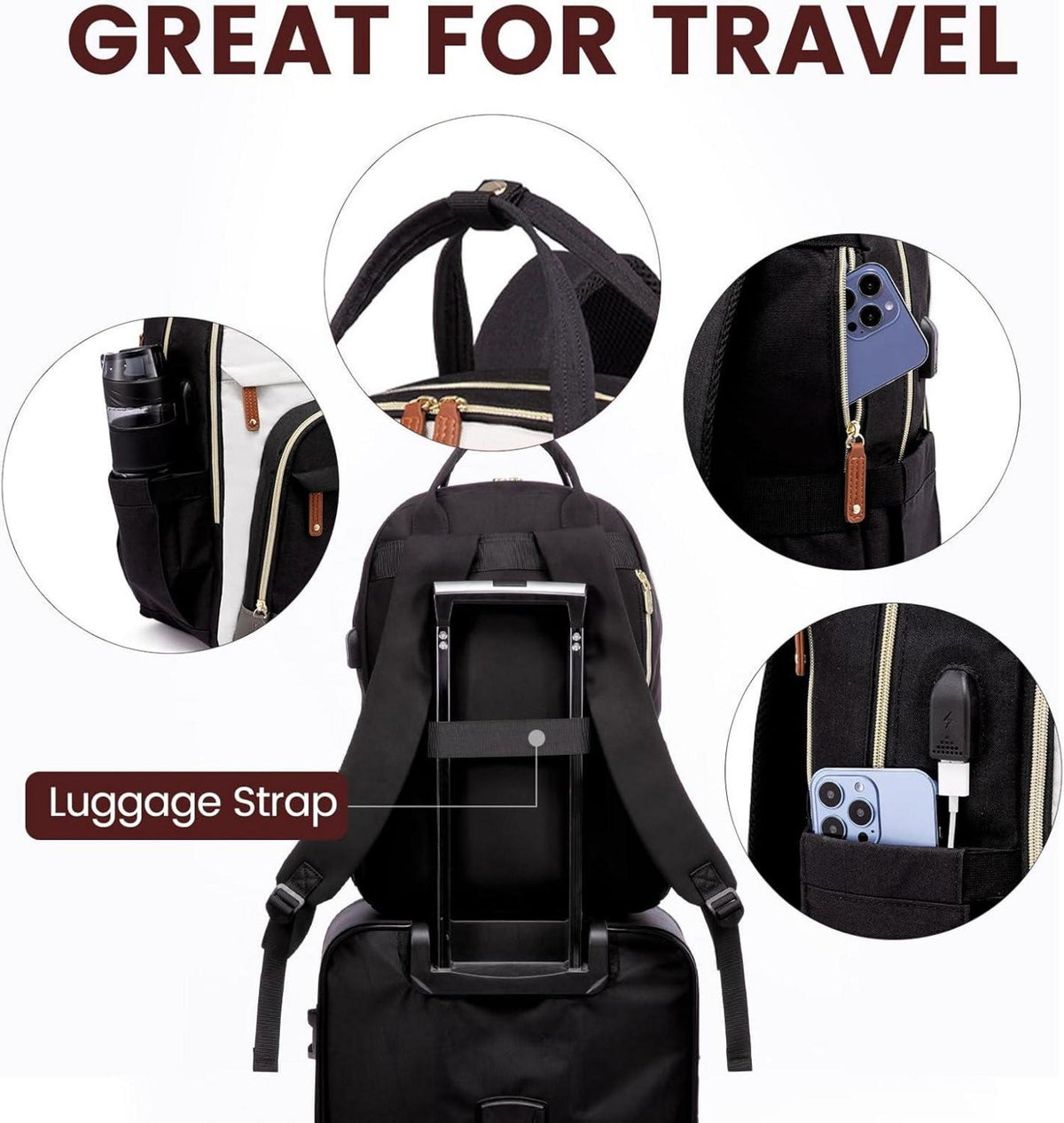Großer Laptop Rucksack 17 Zoll: Wasserdichter Schulrucksack
