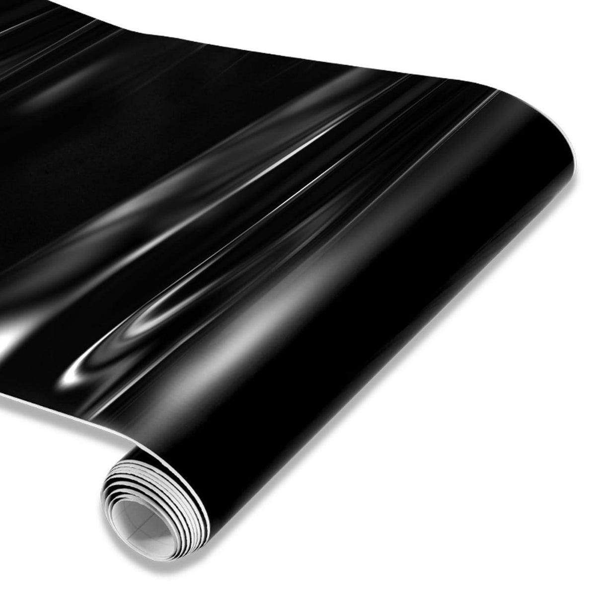 Schwarz Hochglanz Vinylfolie 30,5 x 152 cm – Blasenfrei & DIY