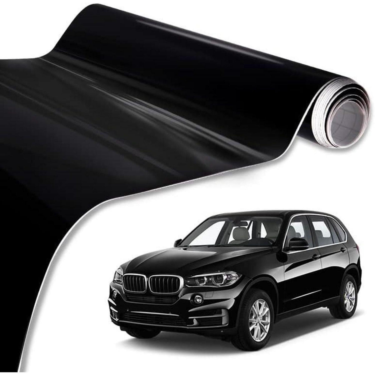 Schwarz Hochglanz Vinylfolie 30,5 x 152 cm – Blasenfrei & DIY