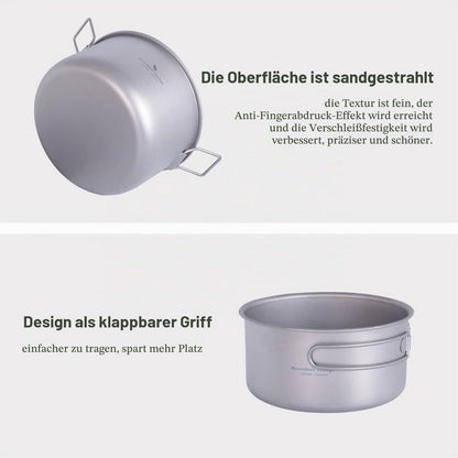 Titan Kochtopf Set Camping – Ultraleicht & Vielseitig