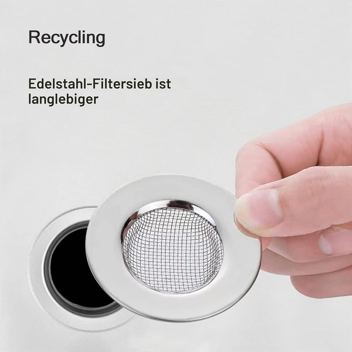 Abflusssieb Dusche Edelstahl - 2er Set, Ø7,8cm