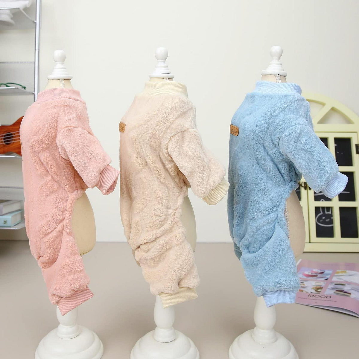 Hundepullover Fleece Winterwarm Rosa - Größe L (27cm Rückenlänge)