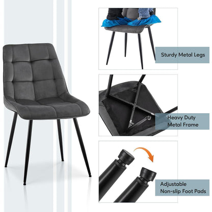 Samt Esszimmerstühle 6er Set – Modern & Bequem