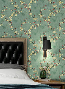 Selbstklebende Fototapete Blumen Design Grüne Dekorfolie