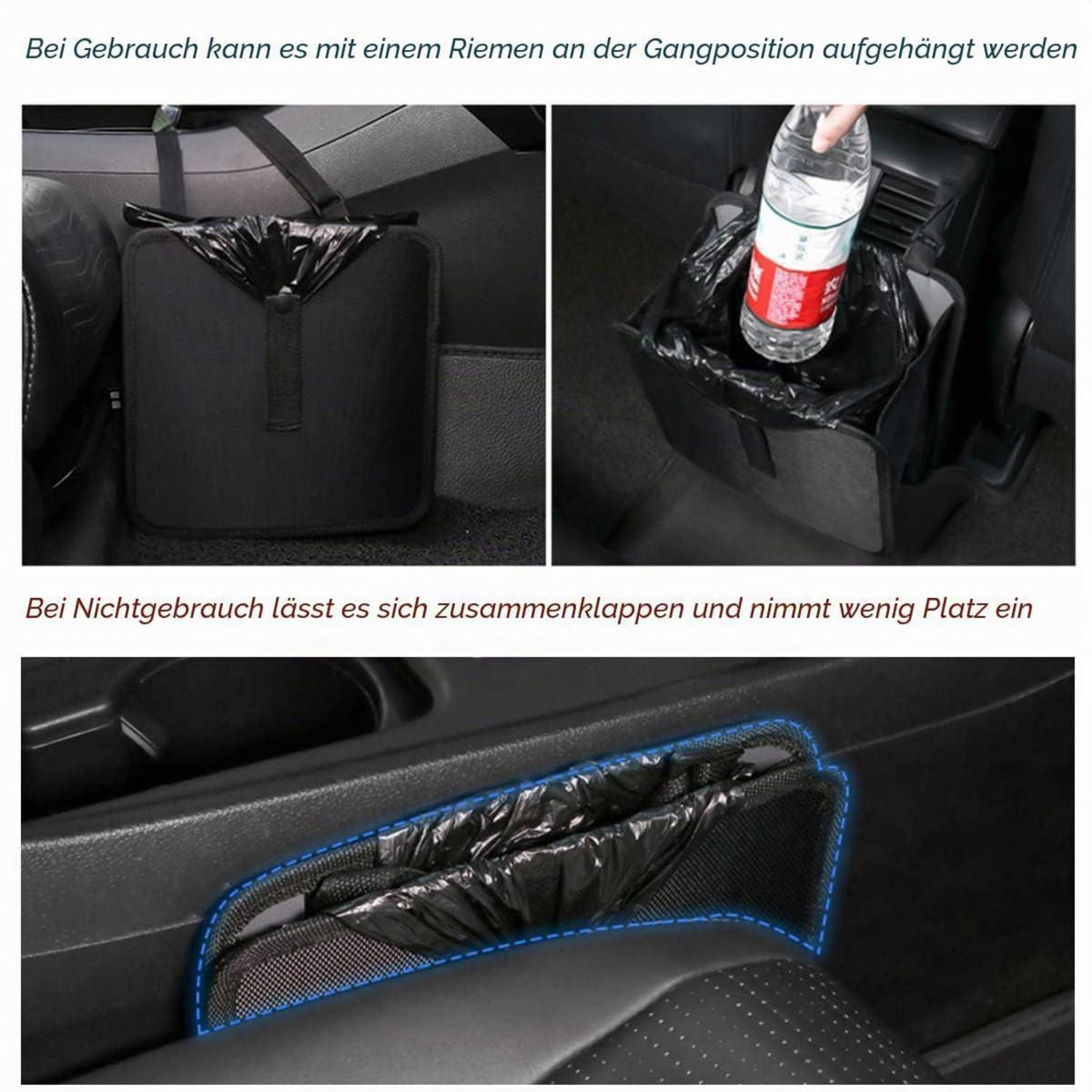 Tragbarer Auto Mülleimer – Wasserdicht & Faltbar für SUV/LKW