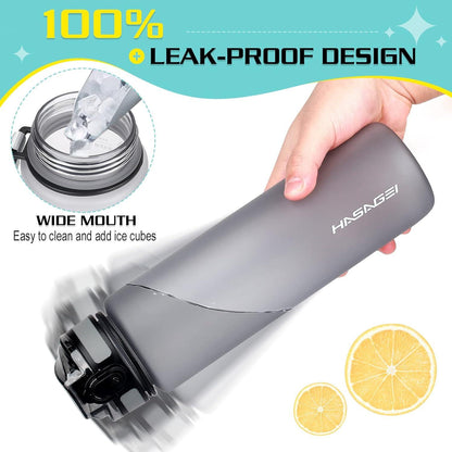 Sport Trinkflasche 1l Wasserflasche BPA-frei Tritan Auslaufsicher Fitnessstudio