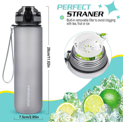 Sport Trinkflasche 1L BPA Frei Tritan Auslaufsicher für Fitness