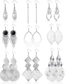 Boho Ohrringe Set Hypoallergen Edelstahl Damen Mädchen Titel