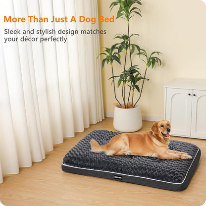 Hundematte für große Hunde 105cm Hundebett waschbar Grau
