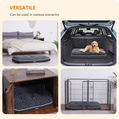 Hundematte für große Hunde 105cm Hundebett waschbar Grau