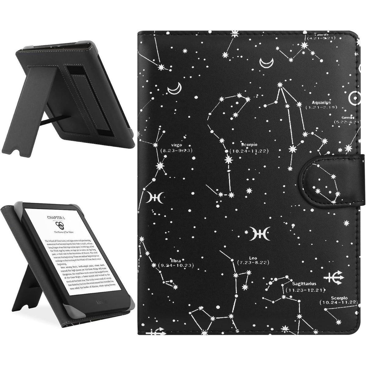 Universelle Hülle mit Ständer für 6-6.8 Zoll E-Book Reader in Lederoptik