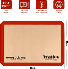 WALFOS 40x30cm Silikon Backmatte (2er Set) Antihaft