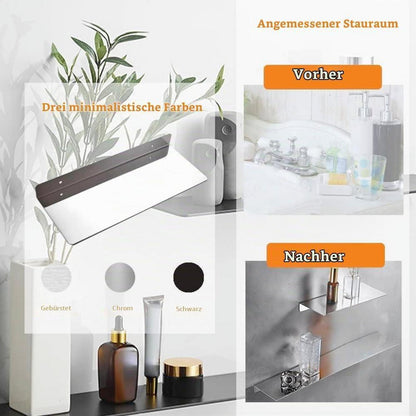 Duschablage Ohne Bohren Edelstahl 30/40cm – Wandregal für Bad & Küche