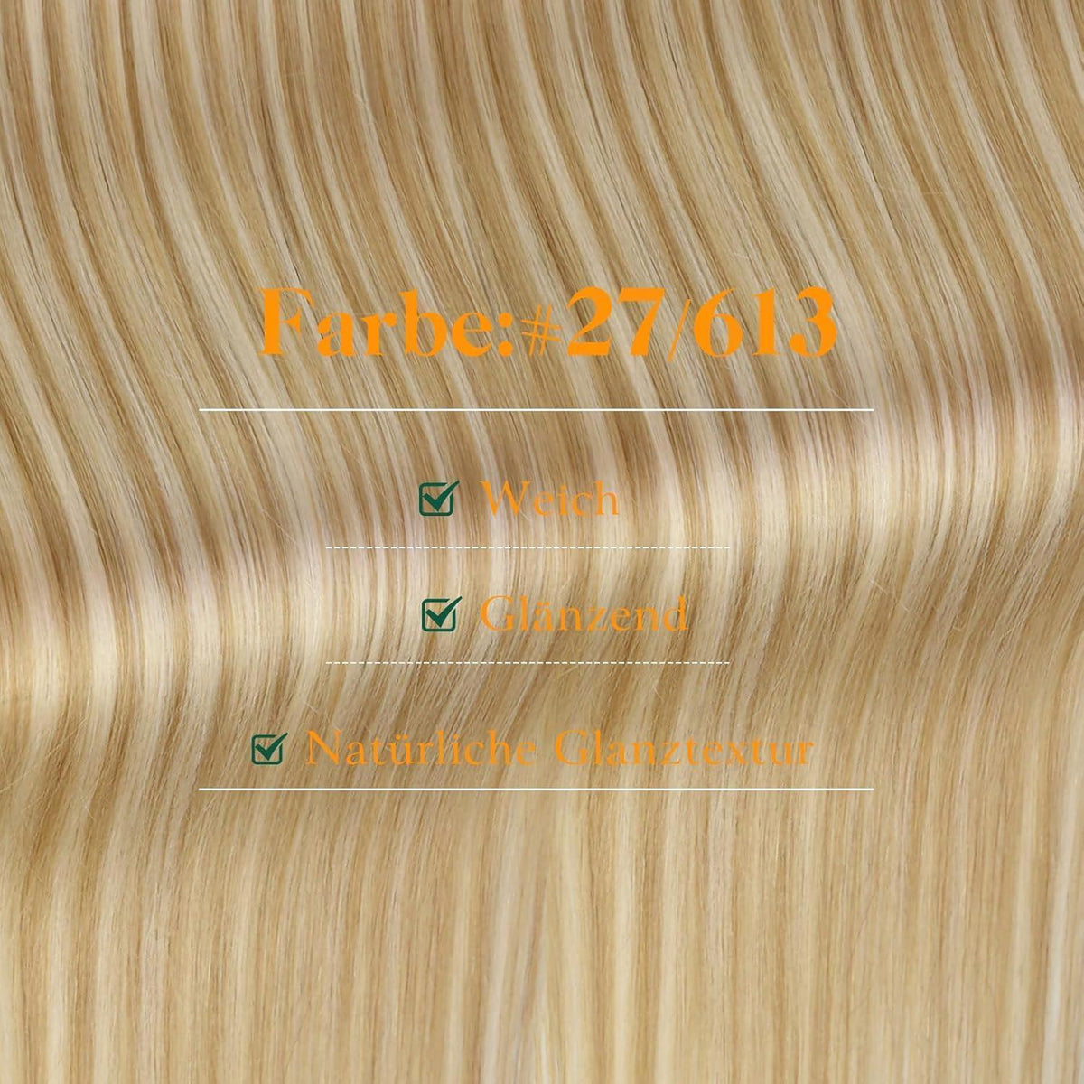 Echthaar Tape Extensions Blond 60cm – Natürliche Optik
