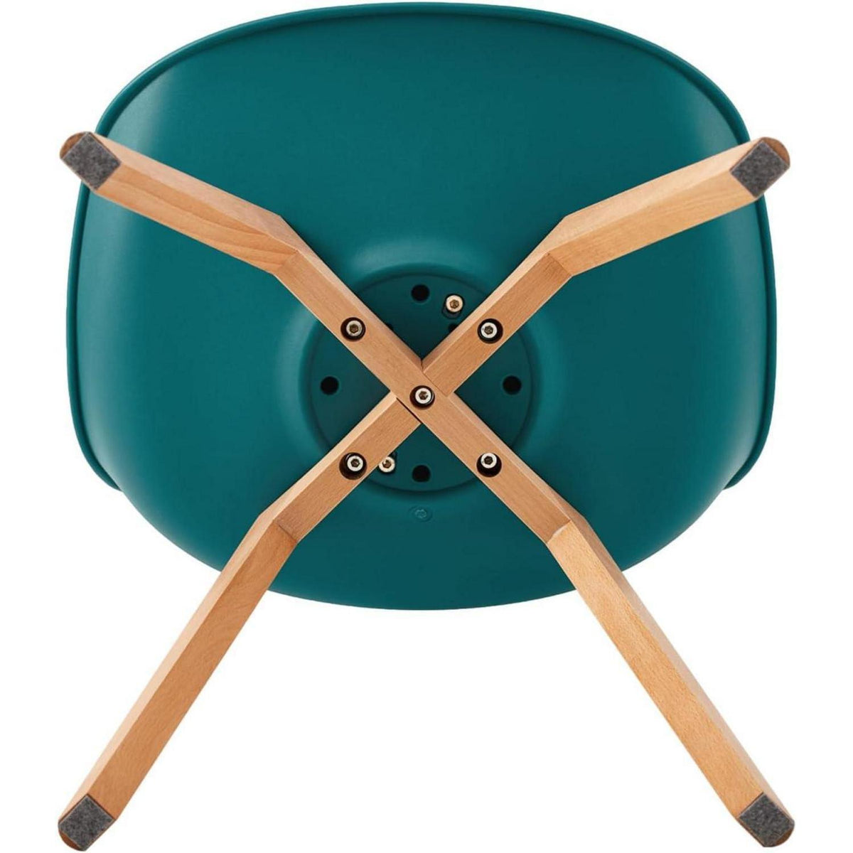 Türkis Esszimmerstühle Set (4x) mit PU-Sitzkissen