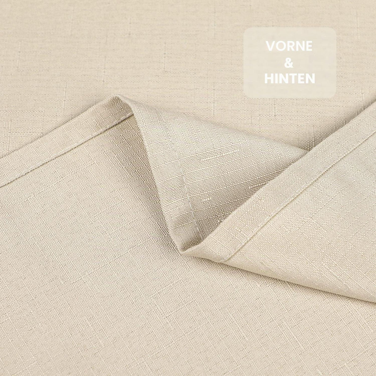 Rechteckige Tischdecke wasserdicht, Beige 140x240 cm