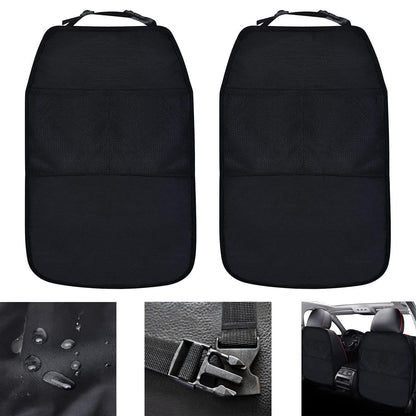 2er Set Rückenlehnenschutz Auto mit Organizer & Taschen
