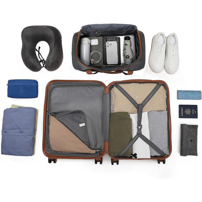 4-teiliges Hartschalen-Kofferset mit TSA-Schloss & Ryanair-Tasche