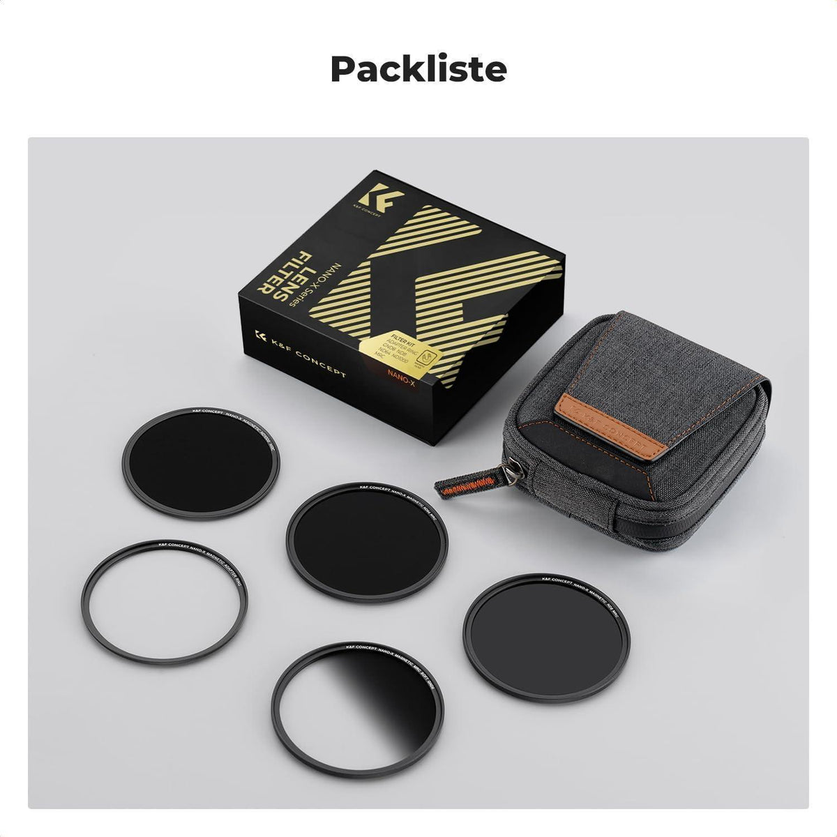 Magnetisches Filterset 62mm mit GND8, ND8, ND64, ND1000