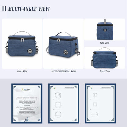 Kühltasche 6.4L – Lunchbox Tasche Blau, Faltbar & Isoliert