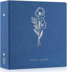 Großes Leinen Einsteckalbum für 600 10x15 Fotos Blau