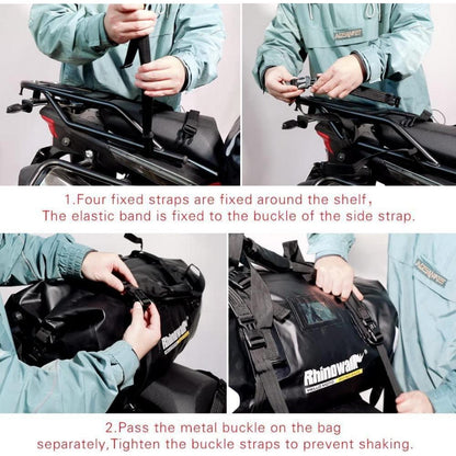 Motorrad Gepäcktasche Wasserdicht 20-65L Rücksitz Tasche