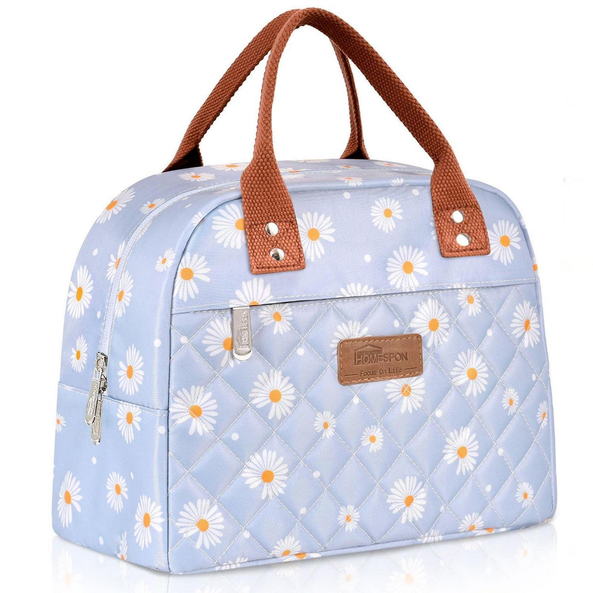 Lunchtasche isoliert für Damen & Herren – Blaue Gänseblümchen