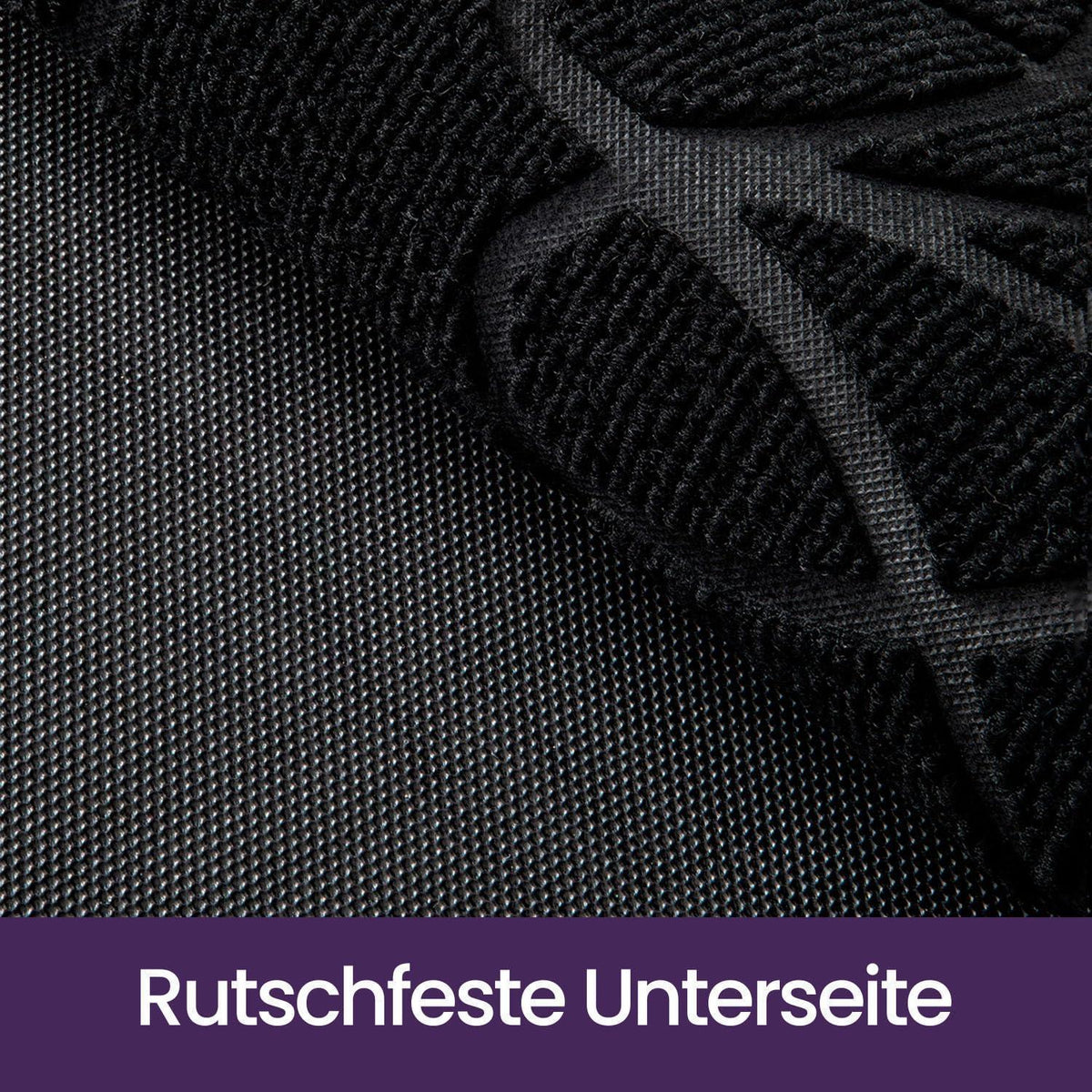 Fußmatte Outdoor 60x120 cm - Wetterfest & Rutschfest Schwarz