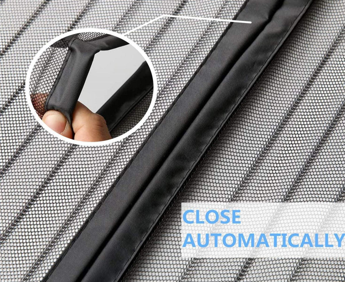 Fliegengitter Magnet Tür Insektenschutz 85x200cm Schwarz Magnetisch