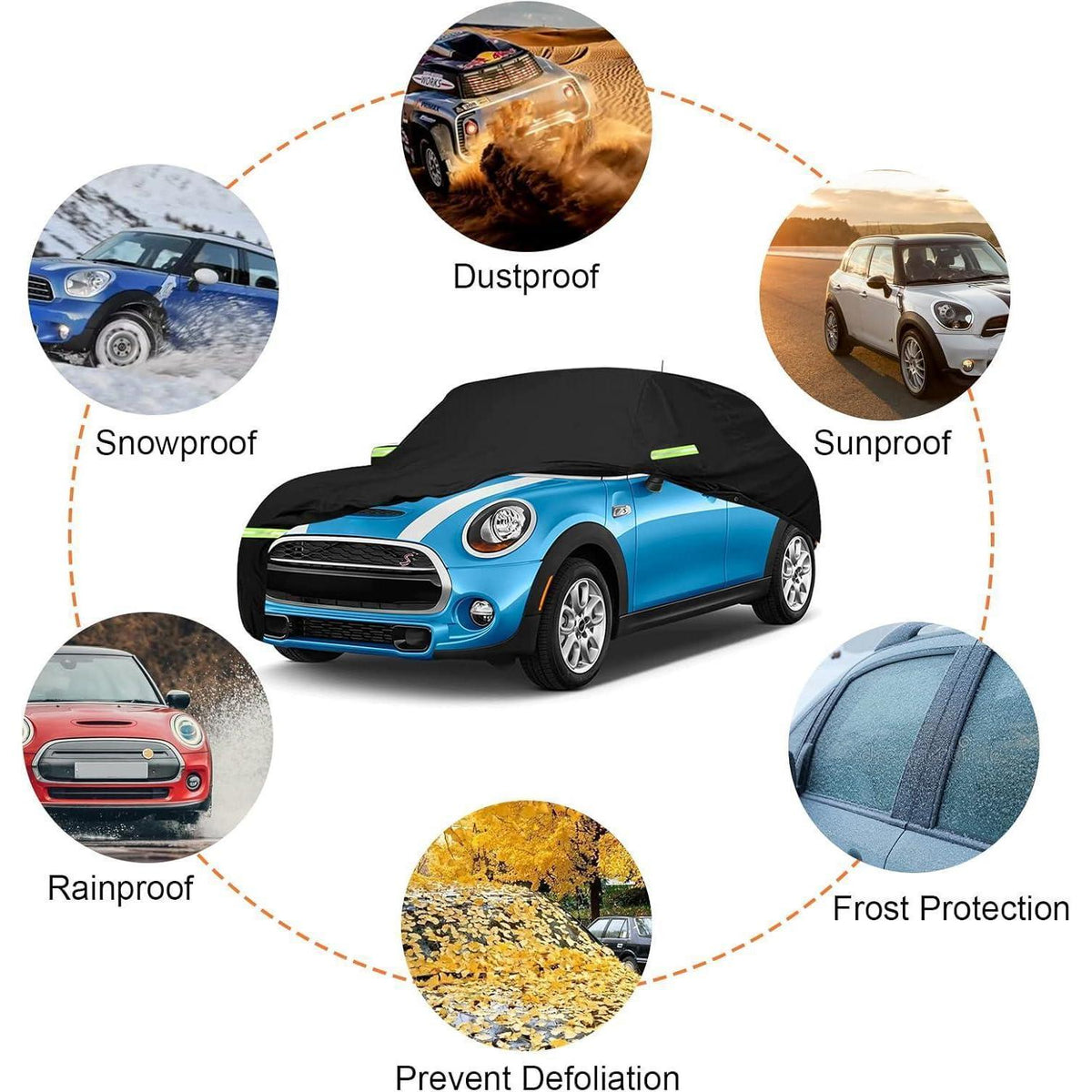 Autoabdeckung Vollgarage für Mini Cooper 3 Türen 2000-2024
