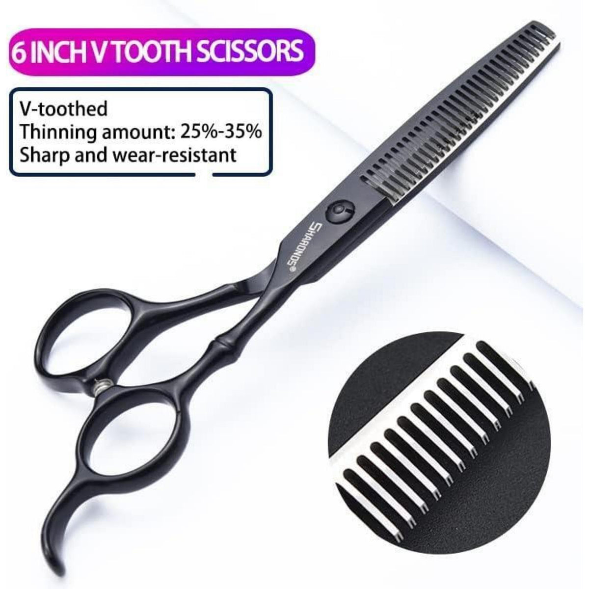 440C Edelstahl Friseurschere – 6/6.5/7 Zoll Haarschneideschere