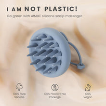 AIMIKE Silikon Kopfhaut Massagebürste Shampoo Bürste Blau
