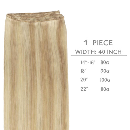 Echthaar Tressen Hellblond Highlights 50cm 100g